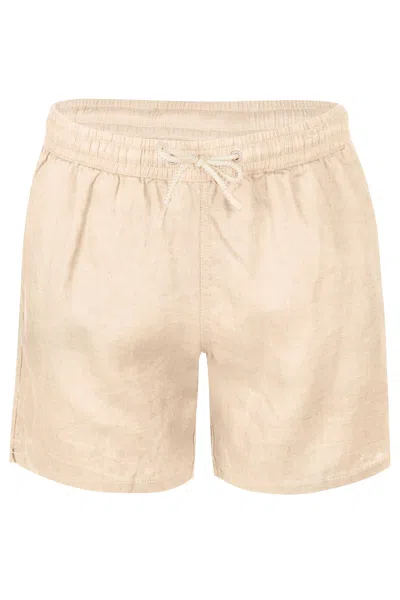 Mc2 Saint Barth Men Men Gustavia Swim Shorts Beige In Neutral