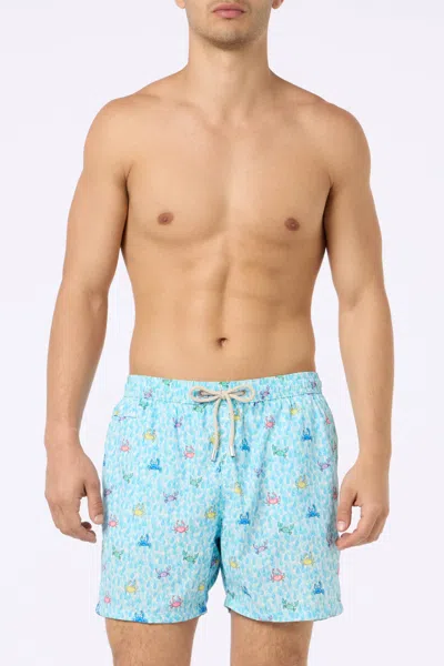 Mc2 Saint Barth Men Men Lighting Micro Drop Crab Shorts In Blue
