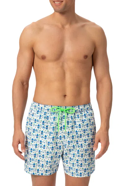 Mc2 Saint Barth Men Men Lighting Micro Gym And Gin Shorts In Blue