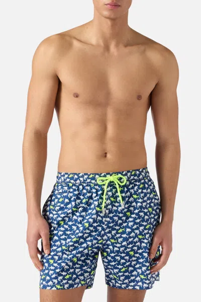 Mc2 Saint Barth Men Men Lighting Micro Shark Trouble Shorts In Blue