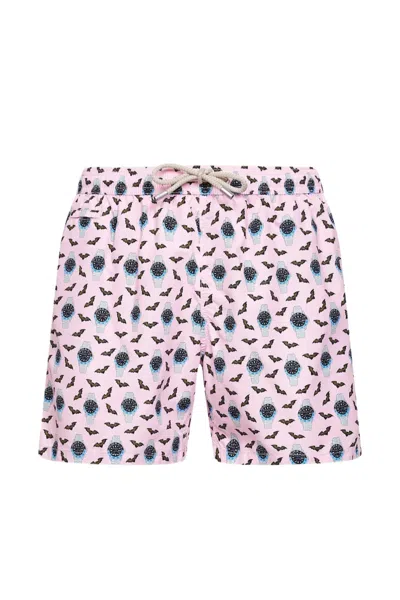 Mc2 Saint Barth Men Men Lighting Micro Watch Shorts In Pink