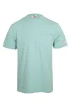 Mc2 Saint Barth Men Sage Cotton T-shirt President With Embroidery