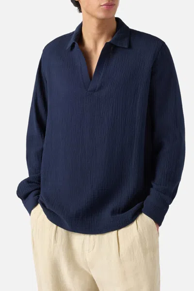 Mc2 Saint Barth Men Ventotene Polo Shirt Navy Blue