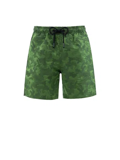 Mc2 Saint Barth Mens Costume With Jacquard Print In Green