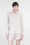Mc2 Saint Barth Meredith Shirt In Taupe Linen