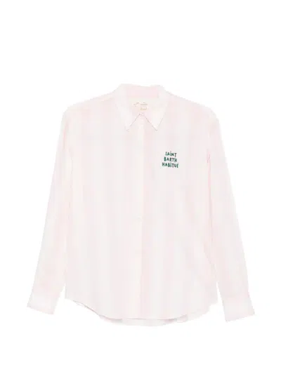 Mc2 Saint Barth Meredith Striped Shirt In Pink