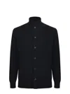 Mc2 Saint Barth Merino Wool Cardigan In Black