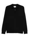 Mc2 Saint Barth Merino Wool Polo Shirt In Black