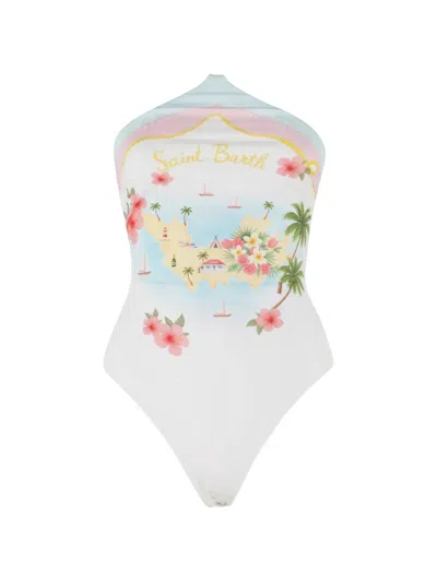 Mc2 Saint Barth Meryem Graphic-print Swimsuit In Multi