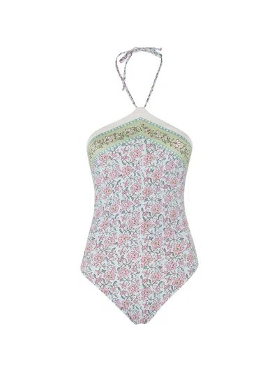 Mc2 Saint Barth Meryem Halterneck Swimsuit In Multi