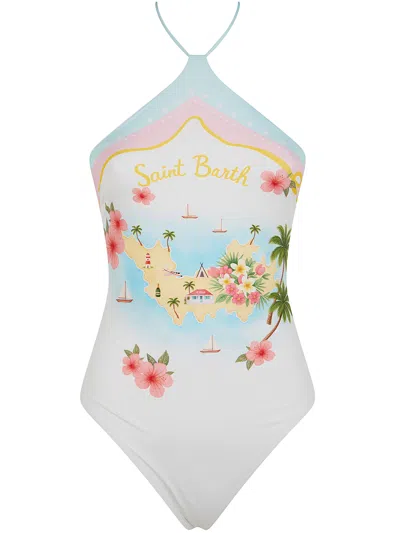 Mc2 Saint Barth "meryem" One Piece Swimwear In White