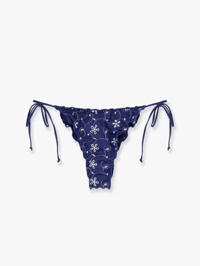 Mc2 Saint Barth Miami Nylon Bikini Slip In Blue