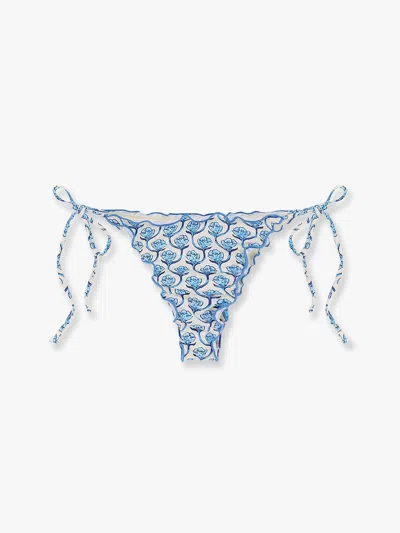 Mc2 Saint Barth Miami Nylon Bikini Slip In Blue