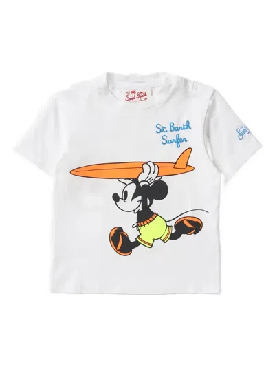 Mc2 Saint Barth Kids' Mickey Graphic T-shirt In White