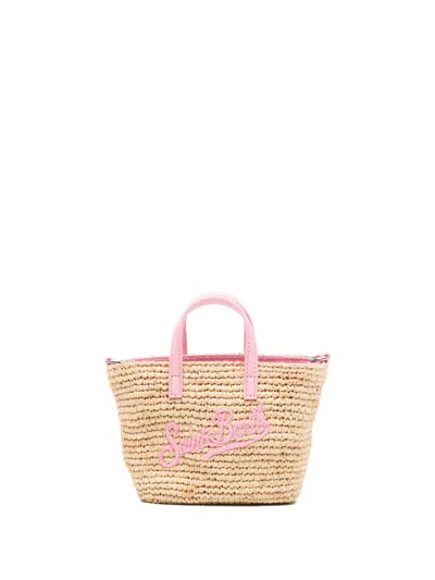 Mc2 Saint Barth Micro Raffia City Tote Bag In Pattern