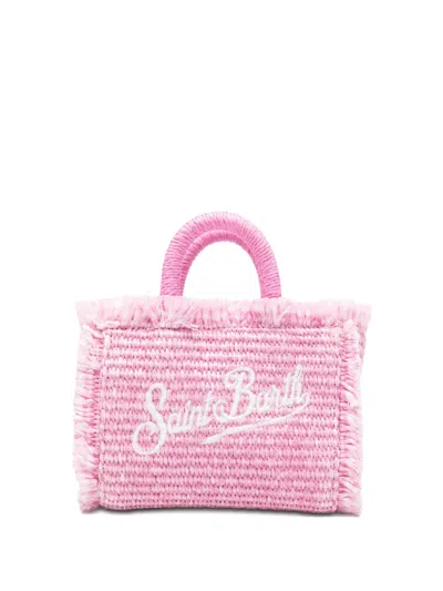 Mc2 Saint Barth Micro Vanity Embroidered-logo Tote Bag In Pink