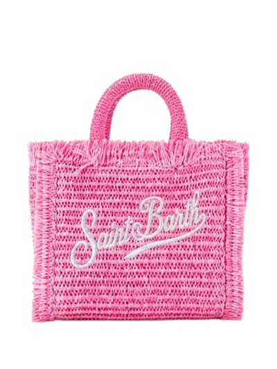 Mc2 Saint Barth Micro Vanity Logo-embroidered Tote Bag In Pink
