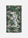 Mc2 Saint Barth Microfiber Mimetic Beach Towel Aidan In Green