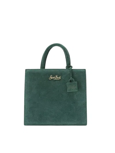 Mc2 Saint Barth Midi Green Bovine Leather Shop Bag