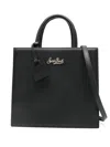 Mc2 Saint Barth Midi Logo Tote Bag In Black
