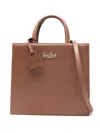 Mc2 Saint Barth Midi Shop Tote Bag In Brown