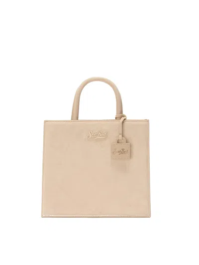 Mc2 Saint Barth Midi Structured Bag In Smooth Cow Leather In Multi