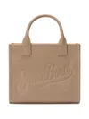Mc2 Saint Barth Midi Vanity Debossed Leather Tote Bag In Neutral
