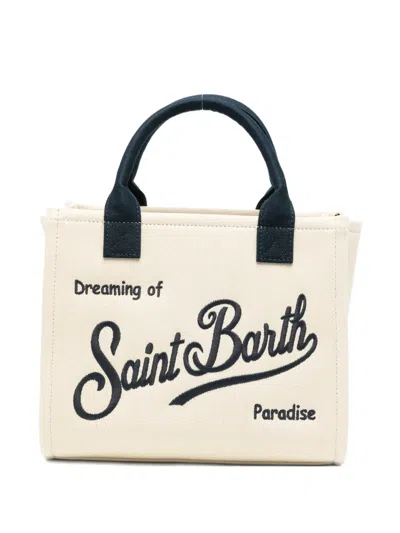 Mc2 Saint Barth Midi Vanity Logo-embroidered Tote Bag In Pattern