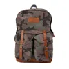 Mc2 Saint Barth Military Green Camouflage Canvas Backpack In Green