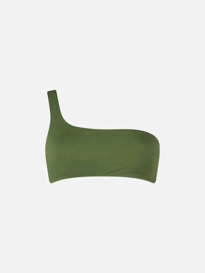 Mc2 Saint Barth Military Green One Shoulder Bralette Top Celestine