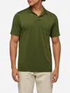 Mc2 Saint Barth Military Green Technical Piquet Polo Shirt Camber In Green