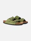 Mc2 Saint Barth Military Green Terry Man Sandals In Green