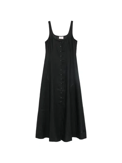 Mc2 Saint Barth Mina Sleeveless Midi Dress In Black