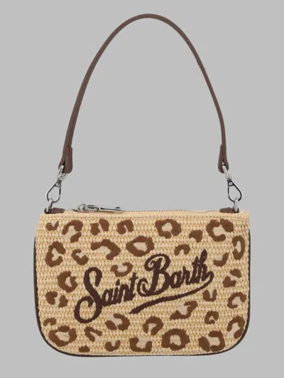 Mc2 Saint Barth Mini Animal Print Shoulder Bag In Brown
