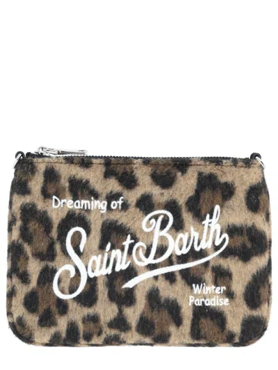 Mc2 Saint Barth Mini Animalier Shoulder Bag For Women In Orange