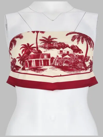 Mc2 Saint Barth Mini Bandeau Bikini Top In Red