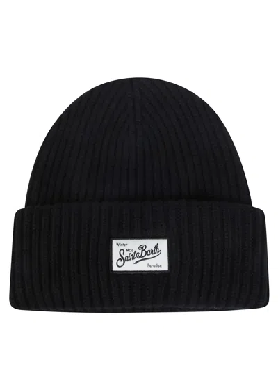 Mc2 Saint Barth Mini Berry Jr Knit Cap In Black