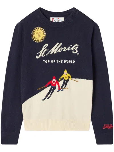 Mc2 Saint Barth Mini Boys Sweatshirt In Blue