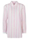 Mc2 Saint Barth Brigitte Striped Patterned Shirt In Pink