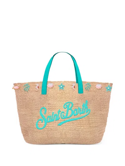 Mc2 Saint Barth Mini City Sea Charm Tote Bag In Neutral