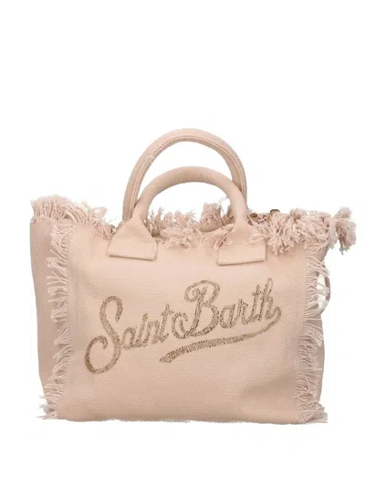 Mc2 Saint Barth Mini Colette Frayed Tote Bag In Blue