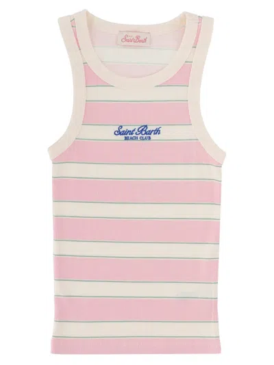 Mc2 Saint Barth Mini Cotton Blend Top For Women In Multicolour