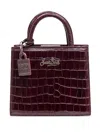 Mc2 Saint Barth Bag Shop Bah Mini Crocodile Effect In Red