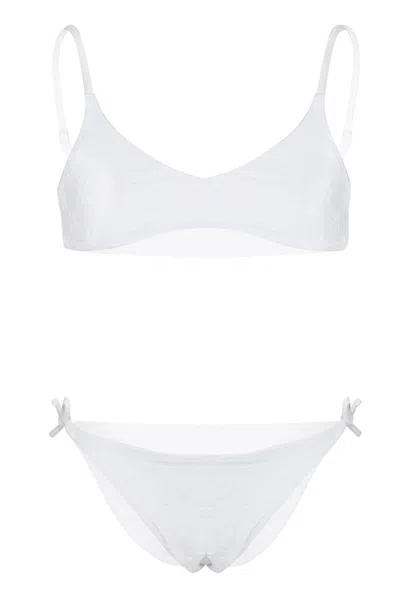 Mc2 Saint Barth Mini Daisy Scoop Bikini In White
