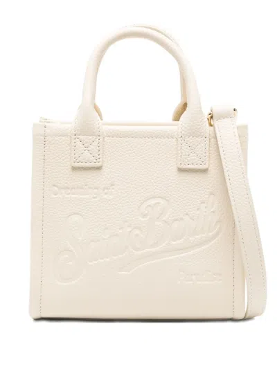 Mc2 Saint Barth Mini Embossed-logo Bag In Neutral