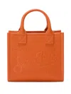 Mc2 Saint Barth Mini Embossed-logo Tote Bag In Orange