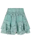 Mc2 Saint Barth Tiered Mini Skirt In Lightweight Cotton Voile