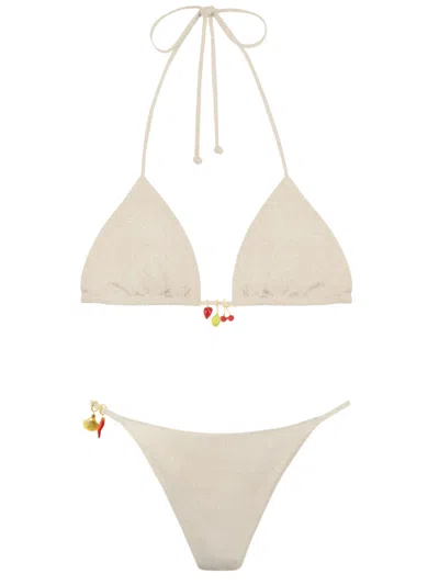 Mc2 Saint Barth Mini Iconic Beachwear For Women In Neutral
