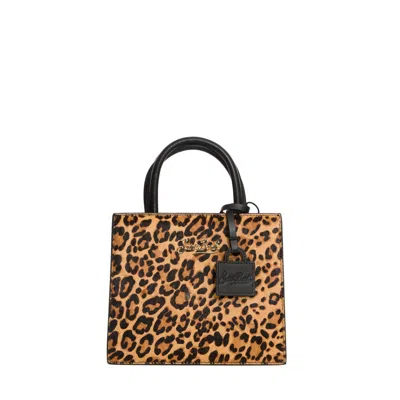 Mc2 Saint Barth Mini Leather Shopper Bag In Black