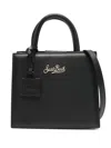 Mc2 Saint Barth Mini Leather Tote Bag In Burgundy